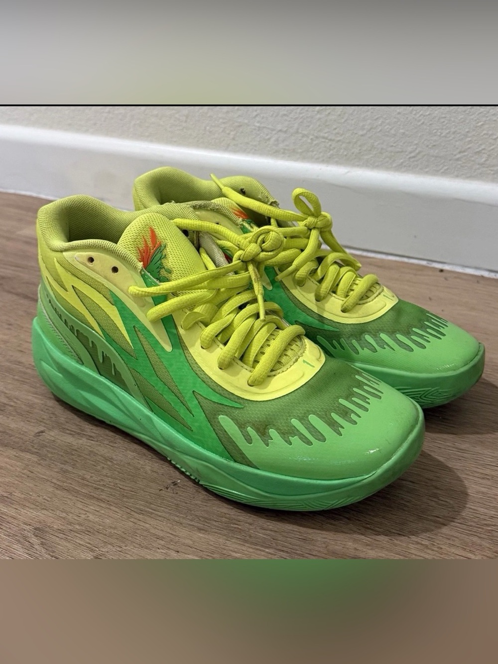 Puma LaMelo Ball MB.02 Nickelodeon Slime Junior Basketball Shoes size 7